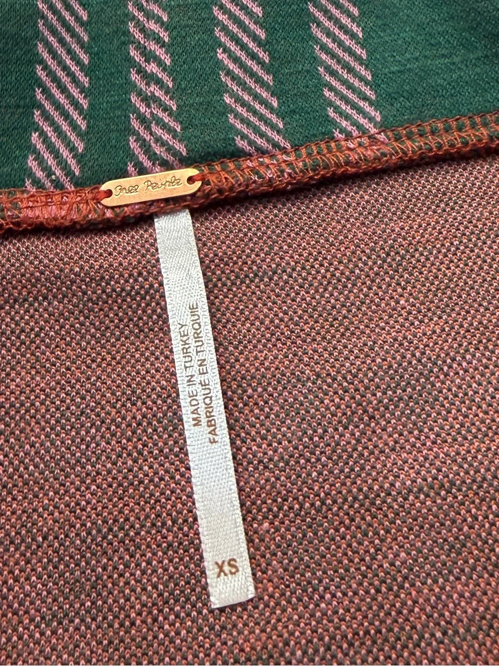Free People Green, Pink & Orange Plaid Mini Skirt